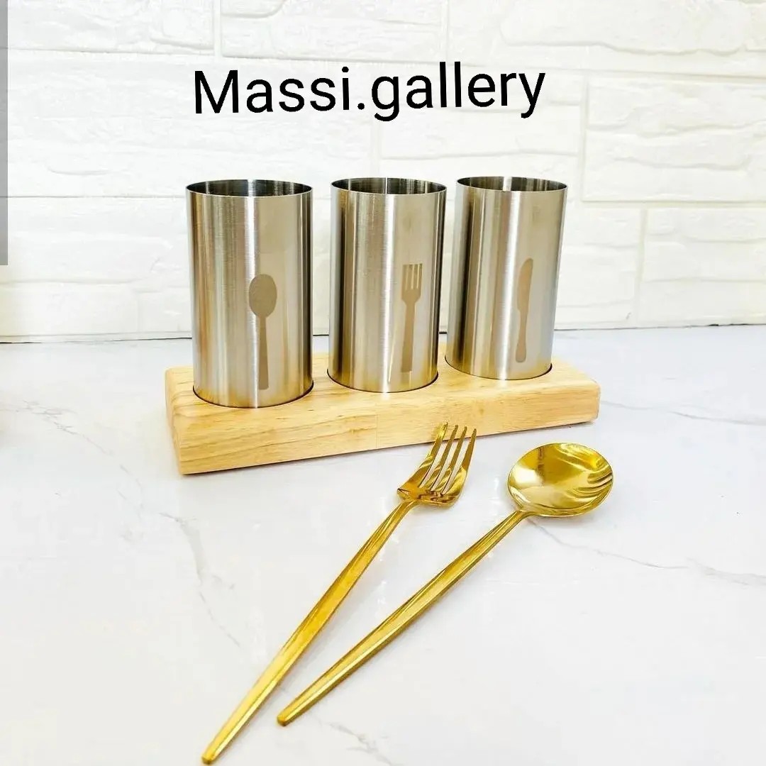 جا قاشقی 3 قلو استیل ضد زنگ