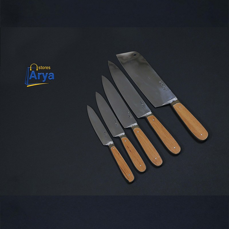 ست چاقوی آشپزخانه استیل دستساز زنجان