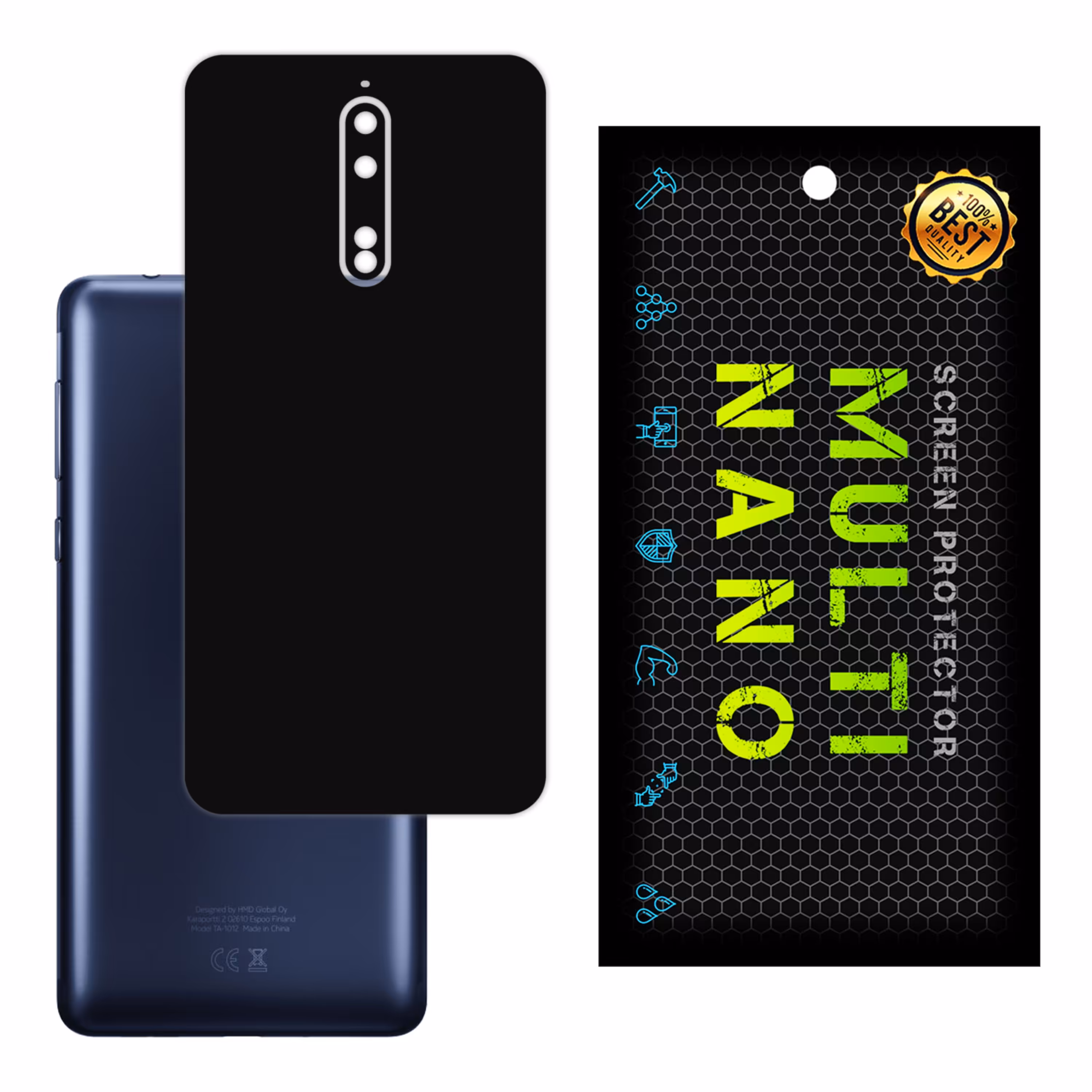 برچسب پوششی MultiNano مدل X-F1M-Black برای پشت موبایل8 نوکیا 