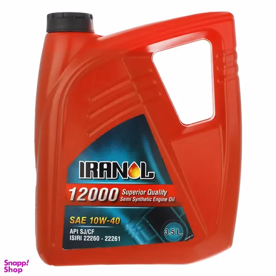 روغن موتور ایرانول مدل 12000- 10W40 حجم 3.5 لیتر