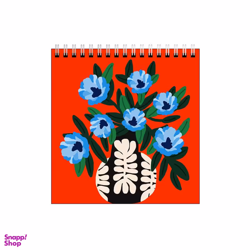 دفتر طراحی 60 برگ طرح گلدان کد 4585587