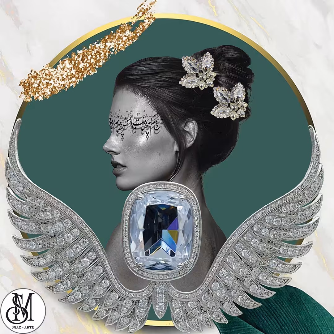 تابلودکوراتیو دیجیتال آرت و میکس مدیا طرح  لوکس و پرنگین کد 01