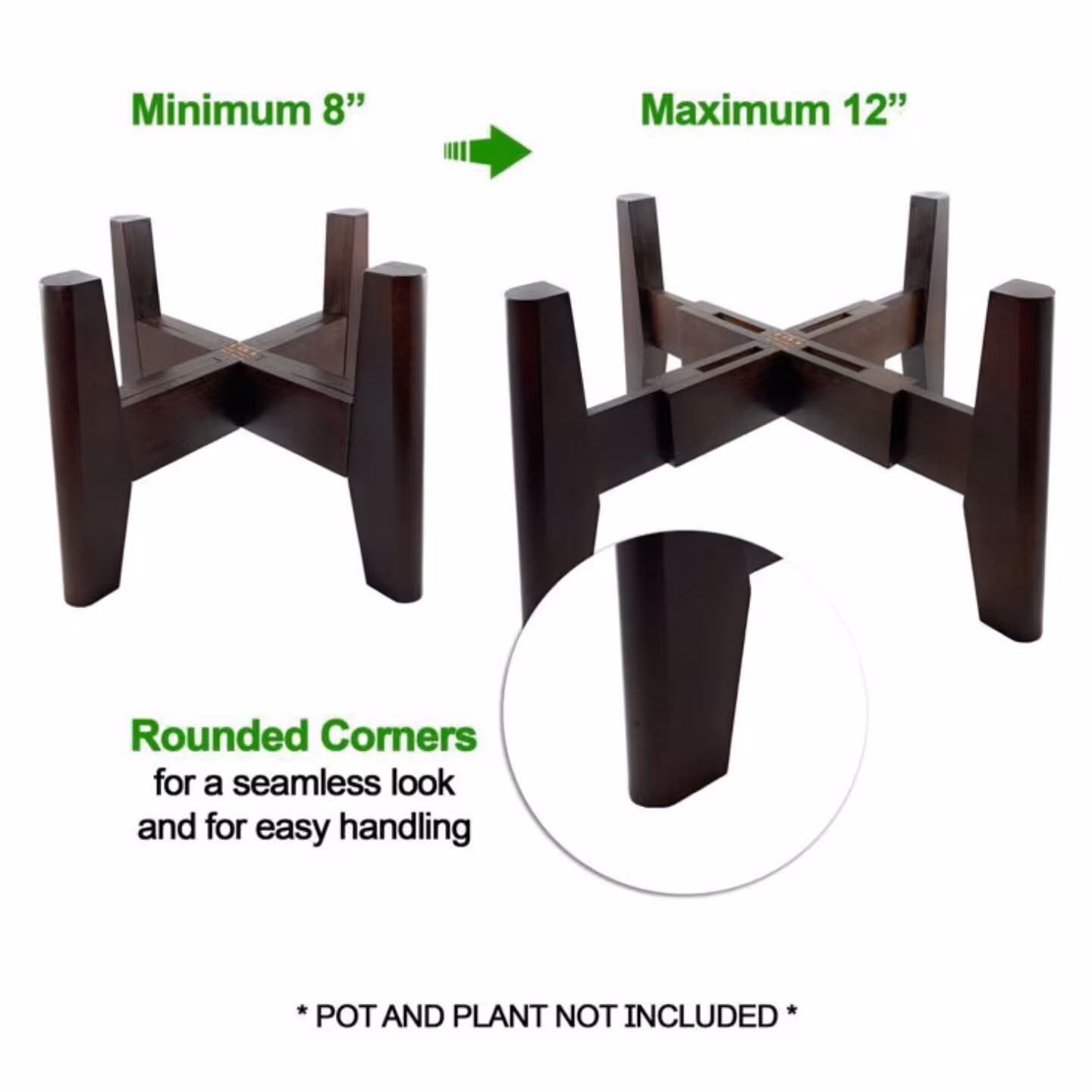 پایه گلدان چوبی مدل Qara