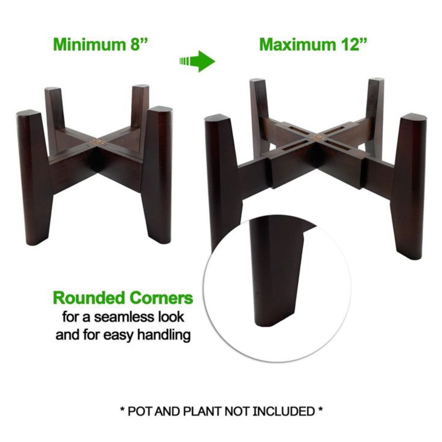 پایه گلدان چوبی مدل Qara