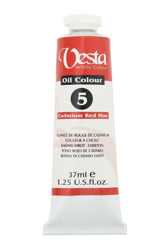 رنگ روغن وستا 37 میل کد 4742 Cadmium Red Hue 5