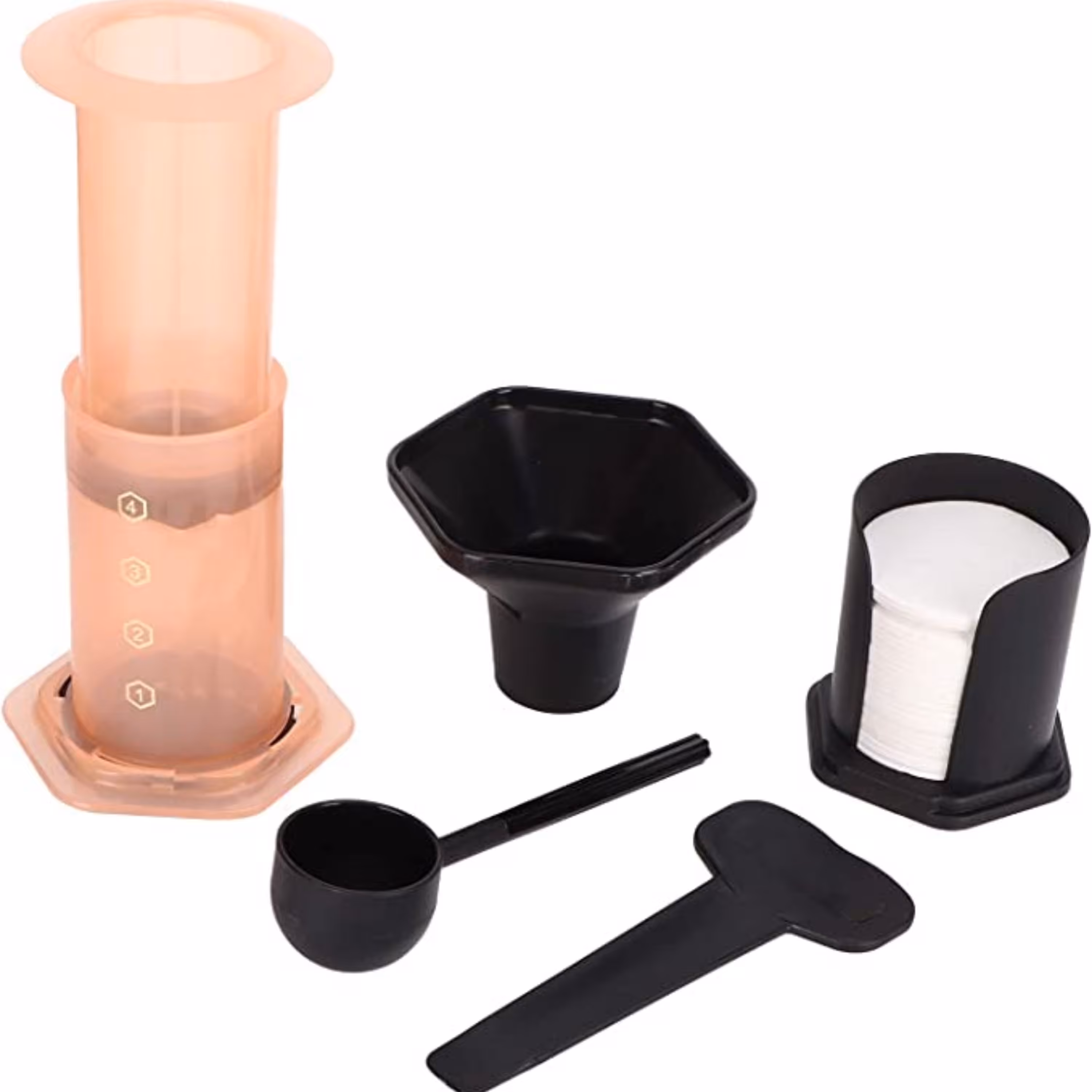 قهوه ساز دستی ایروپرس برند یورپرس Yuropress مشکی نارنجی