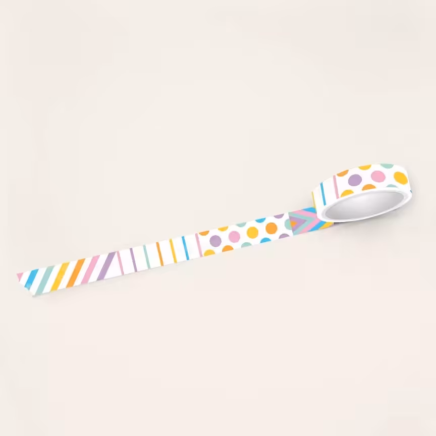 واشی تیپ مریخ. چسب نواری طرح خالخالی. عرض 1 سانت و طول 5 متر 