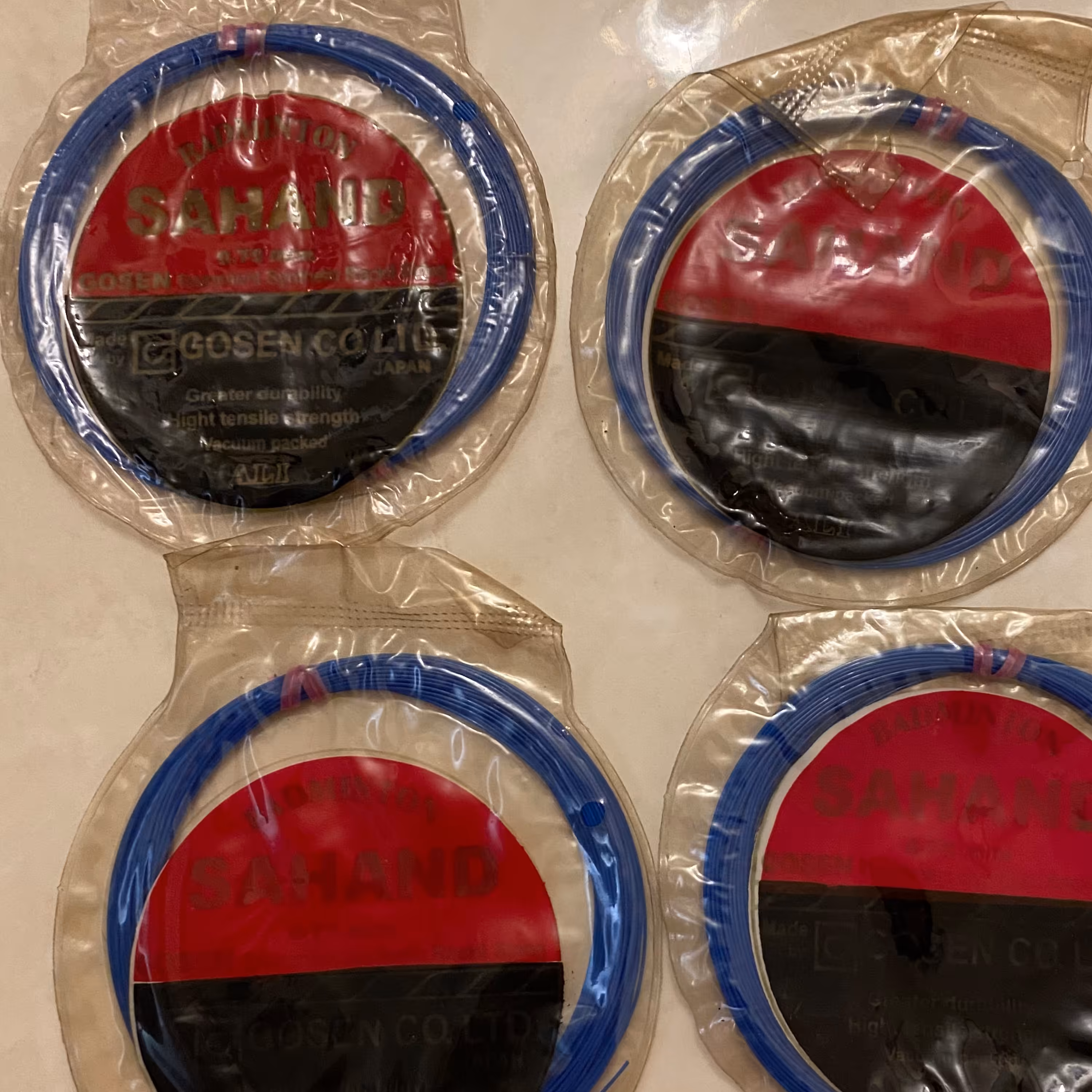 زه بدمینتون ژاپنی سیم راکت بدمینتون تنیس آبی سرمه ای