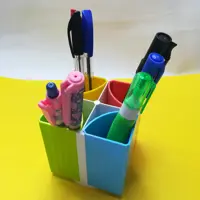 جا قلمی پلاستیکی کارا 4قسمت بندی رنگی شیک