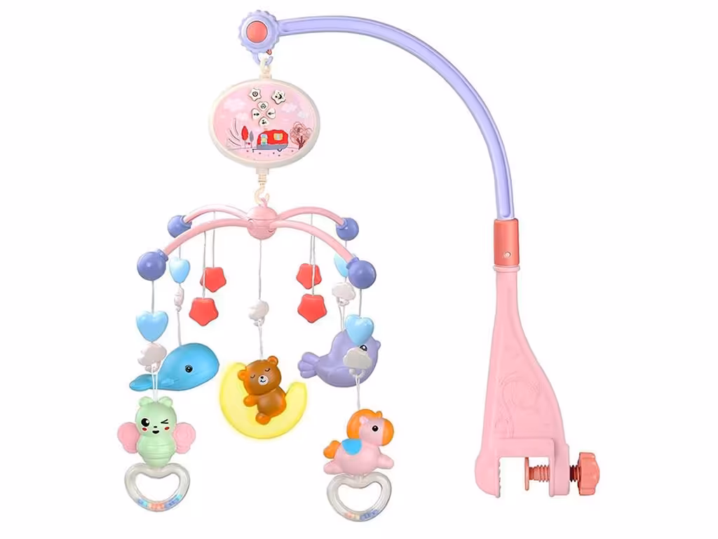 آویز بالای تخت موزیکال و چراغ دار با چرخش 360 درجه ویواکیدز vivakids