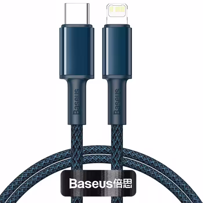 کابل بیسوس 20 واتی Lightning به USB-C مدل High Density Braided CATLGD-03 با طول 1 متر