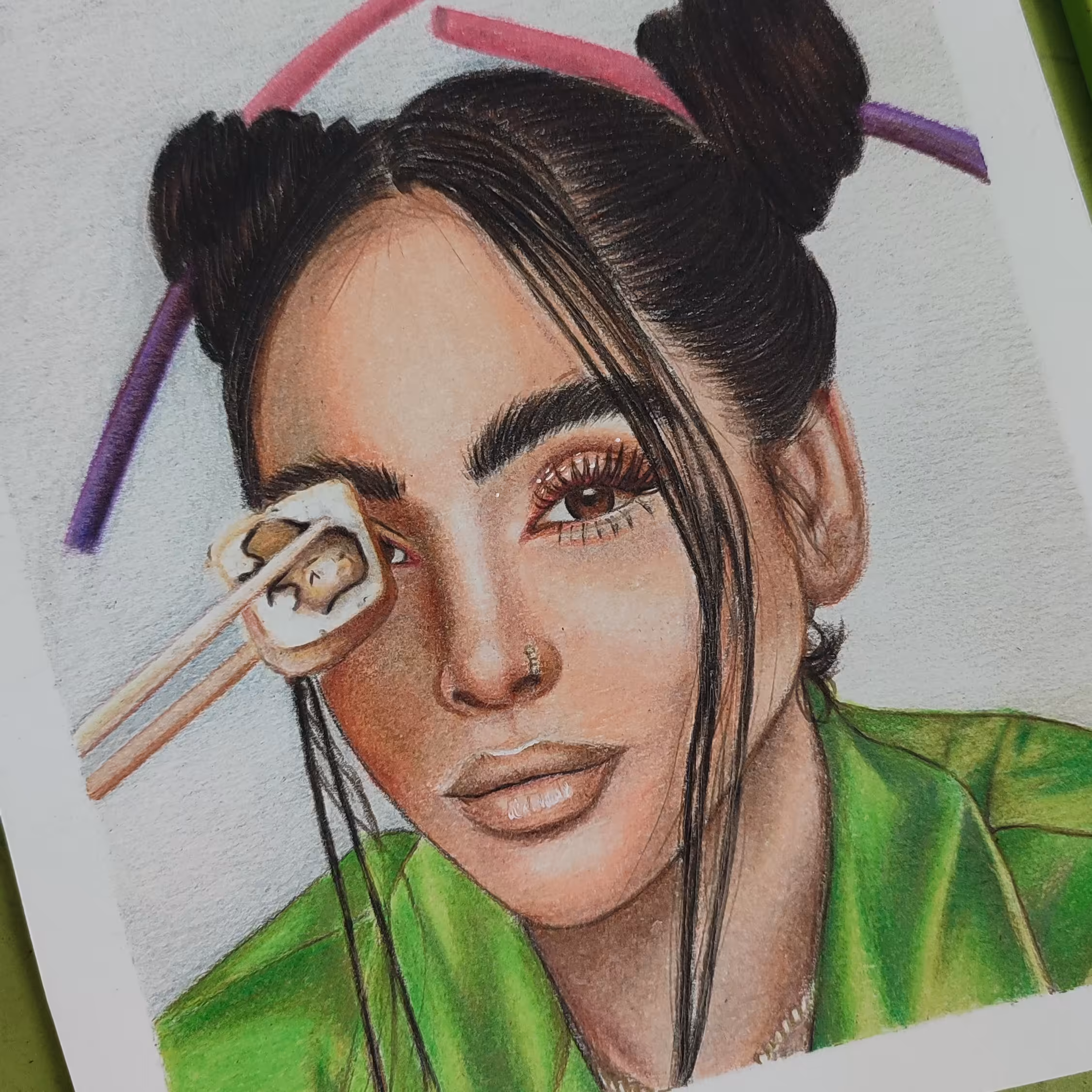 طراحی چهره رنگی