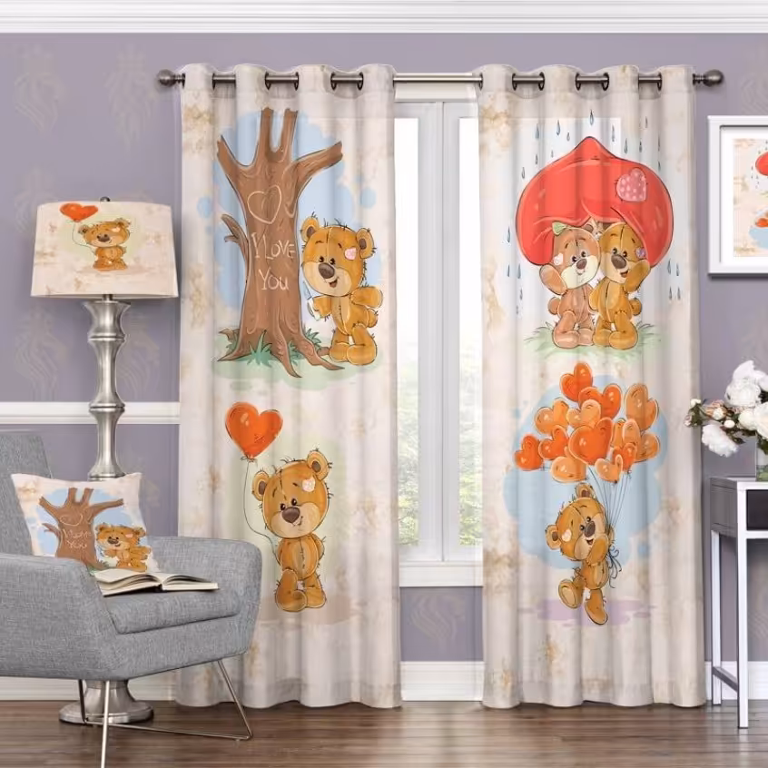 پرده چاپی  پانچ  اتاق کودک کد 975