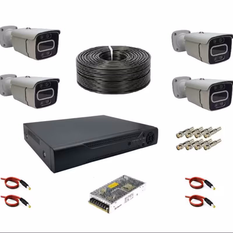 پک 4 دوربین مداربسته دید در شب رنگی 5 مگاپیکسل