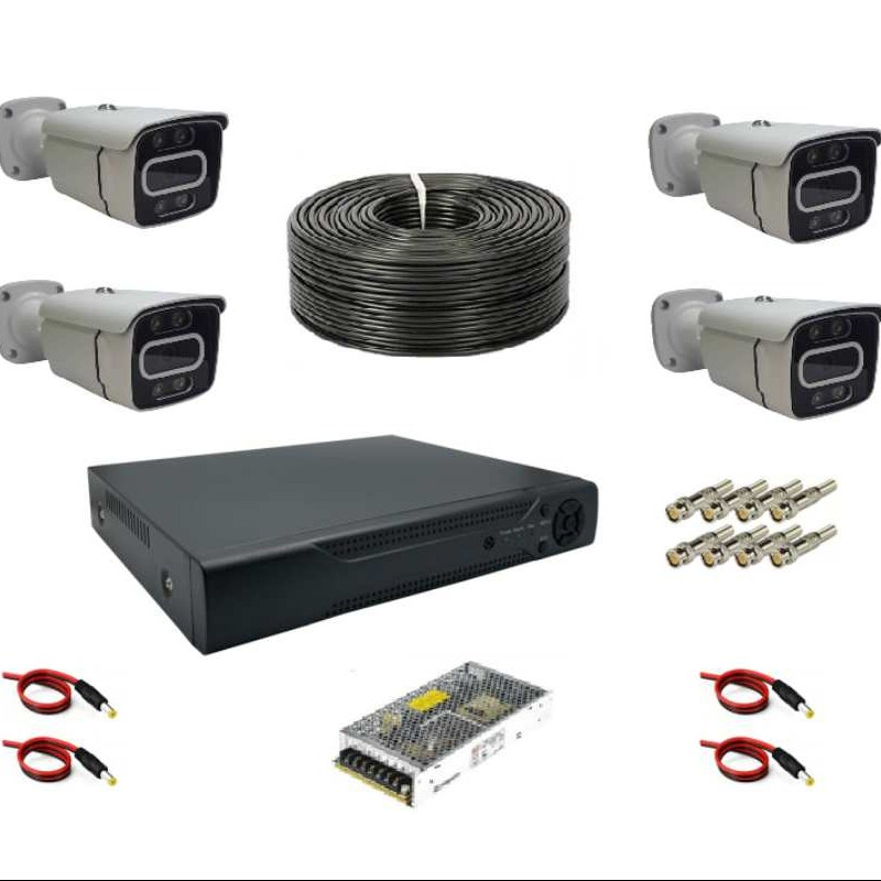 پک 4 دوربین مداربسته دید در شب رنگی 5 مگاپیکسل