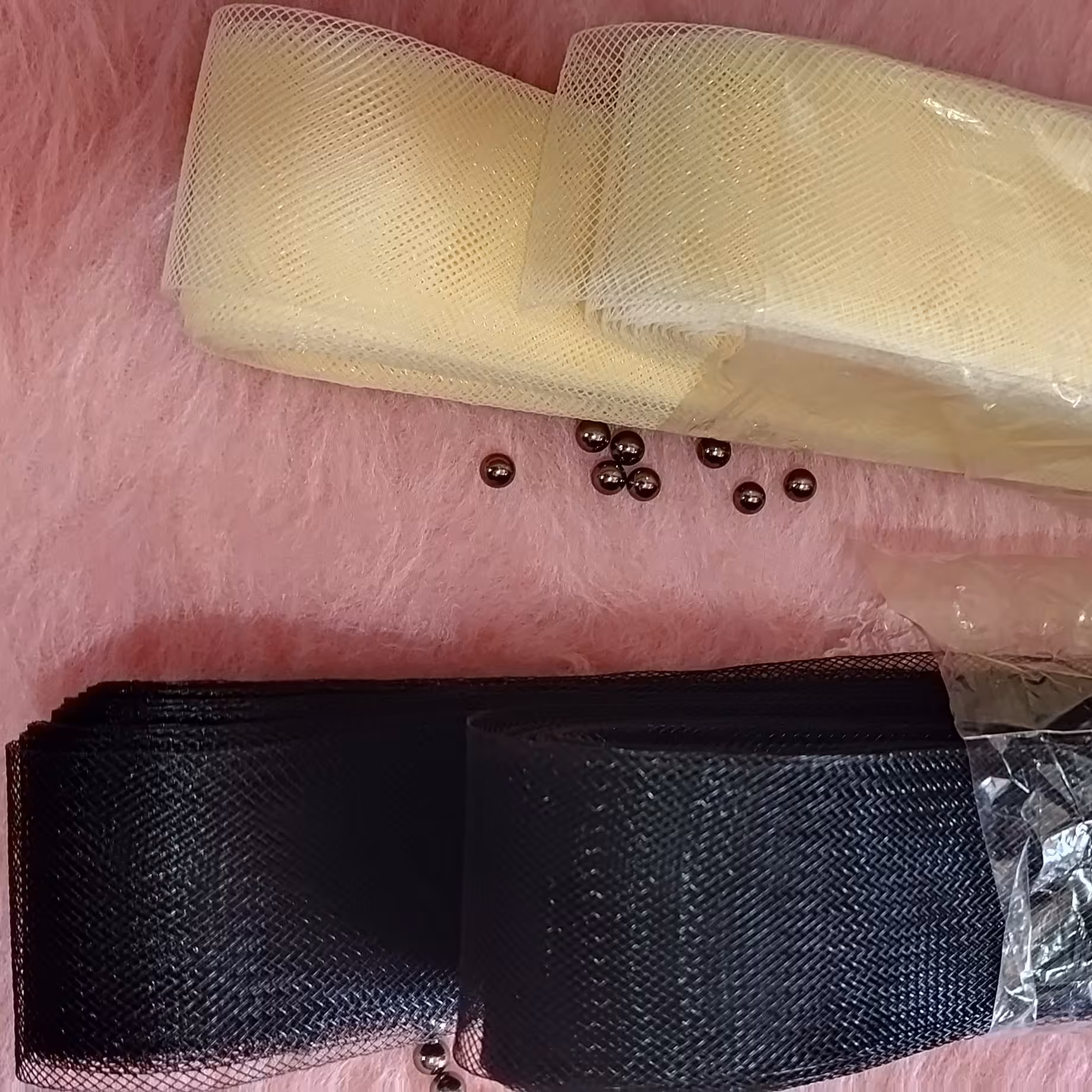 تور دبی کرم و مشکی 4سانتی 