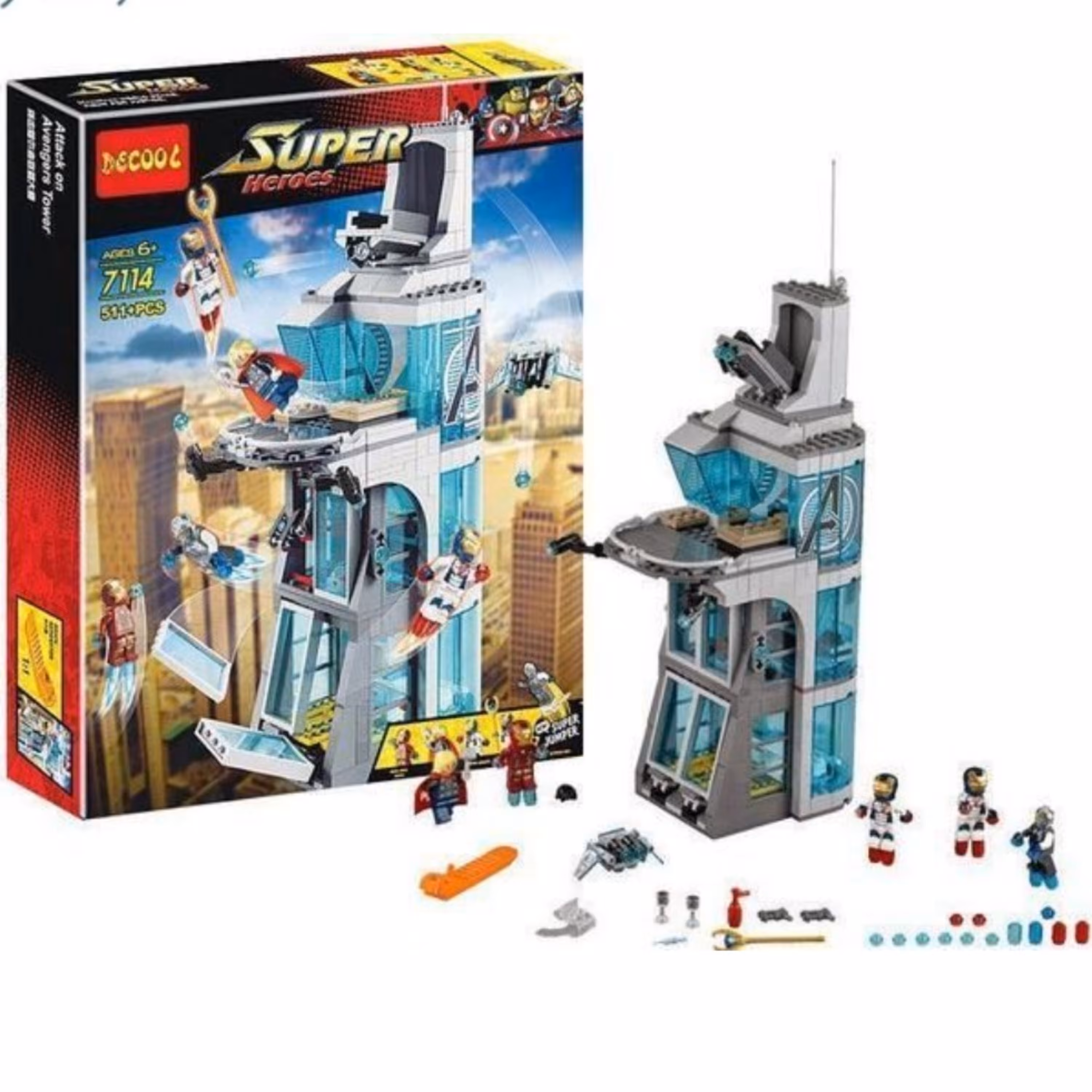 لگو اونجرز  برج تونی استارک  آیتم Decool 7114