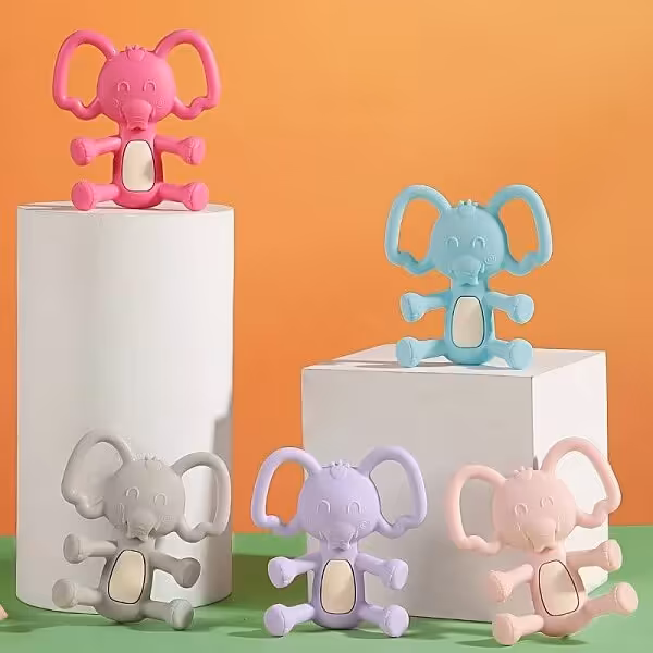 دندانگیر سیلیکونی نوزاد مدل فیل | سیسمونی بدو نی نی