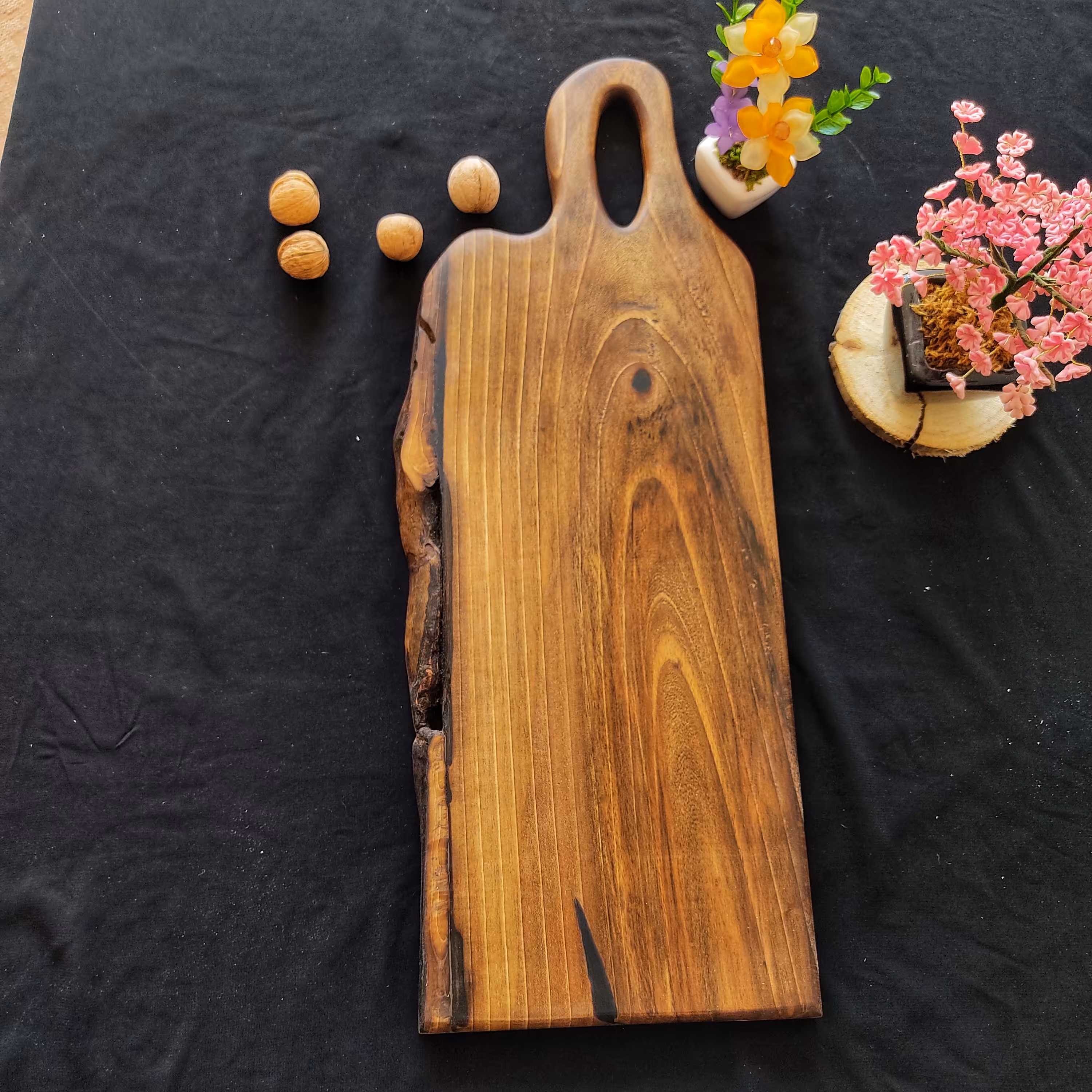 تخته گوشت با چوب یک تکه گردو