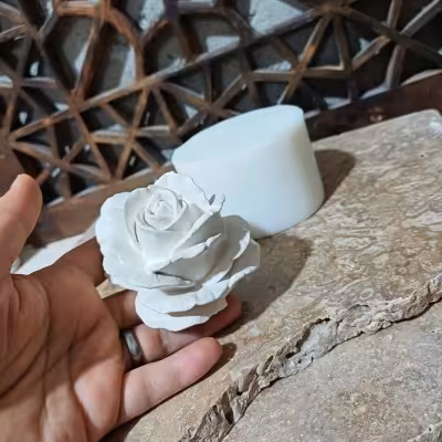 قالب سیلیکونی گل رز ظریف قطر 8 سانت