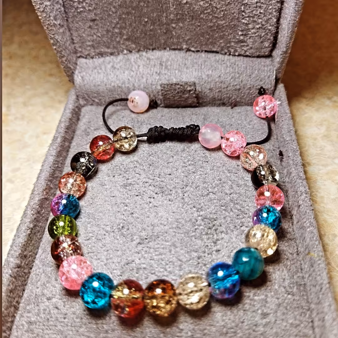 دستبندسنگ کریستال شیشه ای 