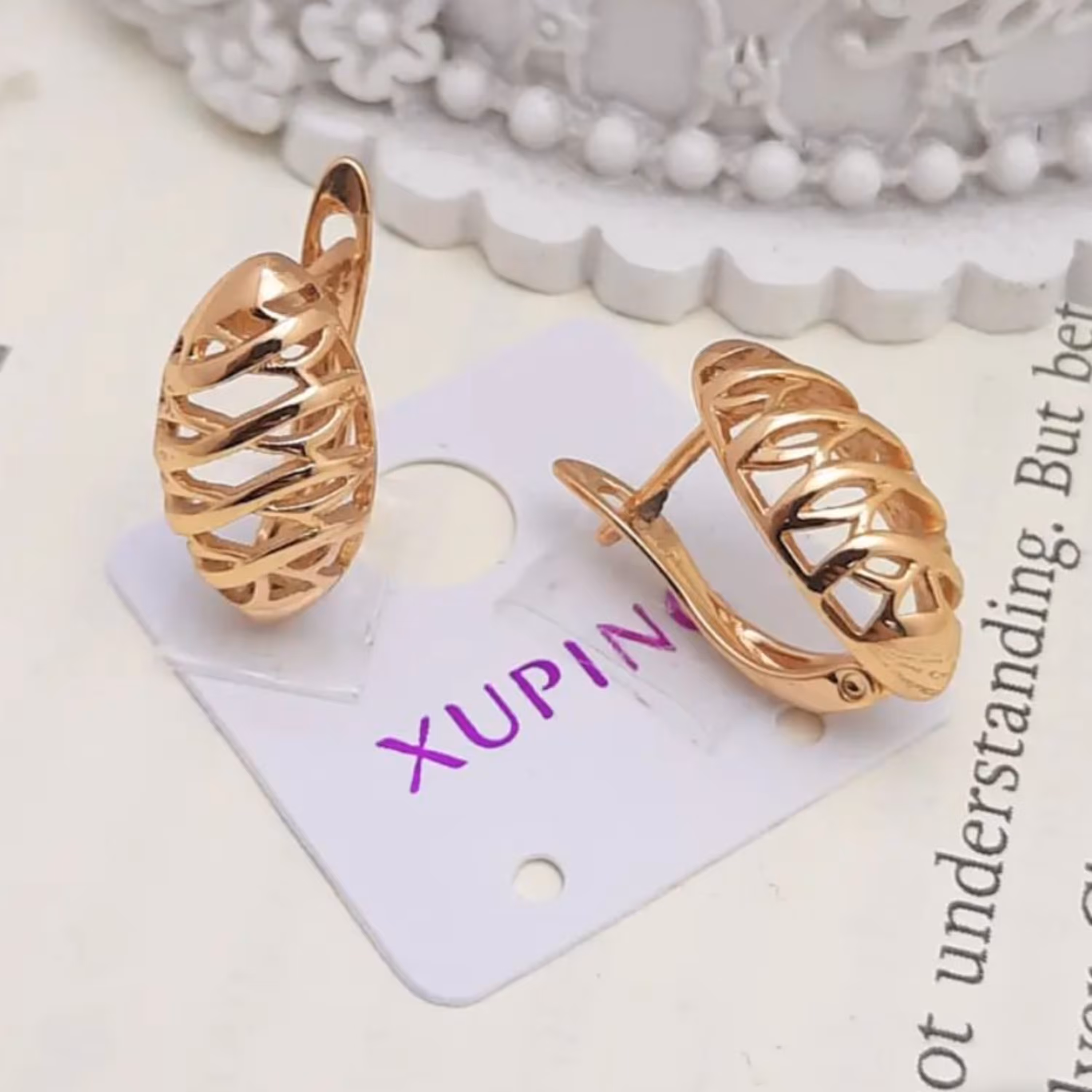 گوشواره حلقه ای مخراجکاری 