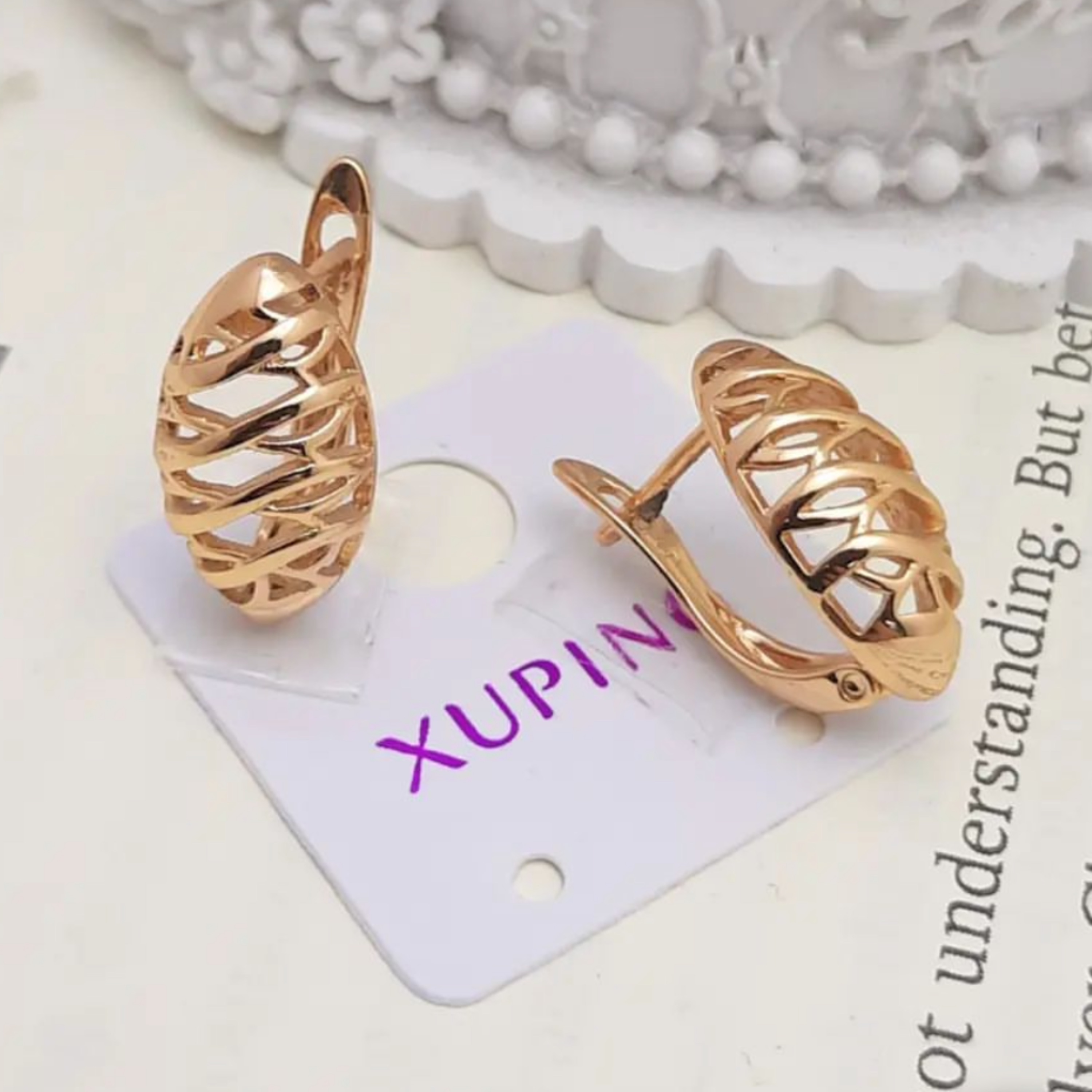 گوشواره حلقه ای مخراجکاری 