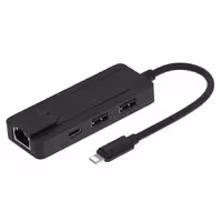 تبدیل Lightning به RJ45، USB*2 با قدرت PD اونتن مدل OTN-75002