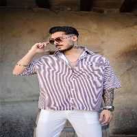 پیراهن / بلوز دکمه دار چند رنگ مردانه جیب با قهوه آستین کوتاه روکش خوب راه OUTFİT MAN