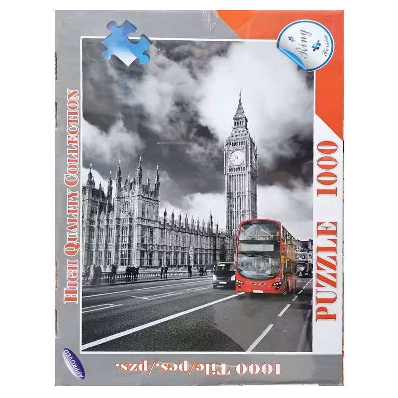 خرید پازل 1000 تکه مقوایی طرح برج ساعت لندن مدل رینگ