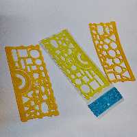 خط کش شابلون دار تمام شله ای بسته 2 عددی