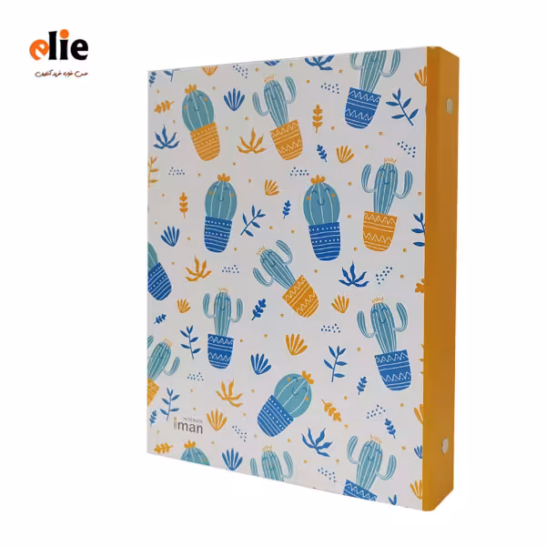 دفتر کلاسور 26 حلقه ایمان طرح کاکتوس