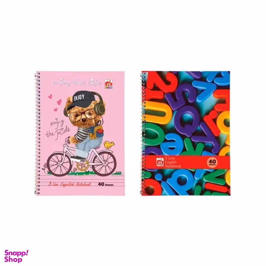 دفتر 40 برگ سیمی سه خط کد 7441