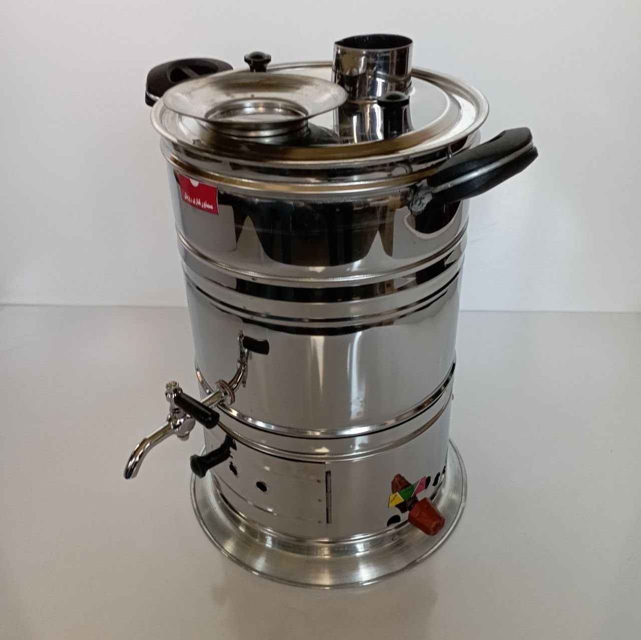 سماور گازی استیل 12  لیتری دارای شمعک