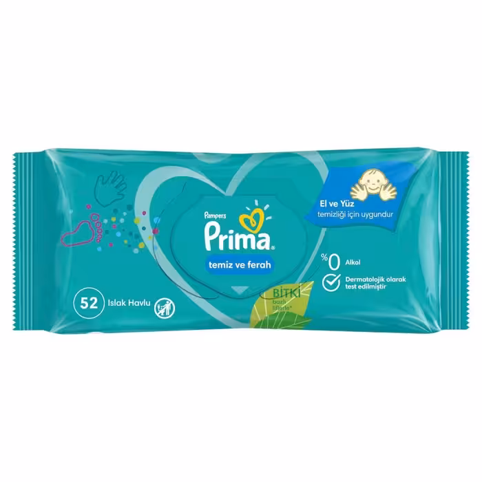 دستمال مرطوب پریما  سبز (52 عددی)