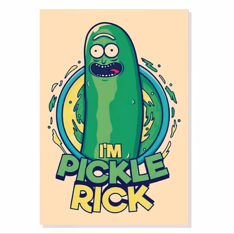 تابلو. شاسی طرح انیمیشن سریالی ریک و مورتی ریک خیارشوری مدل M0275