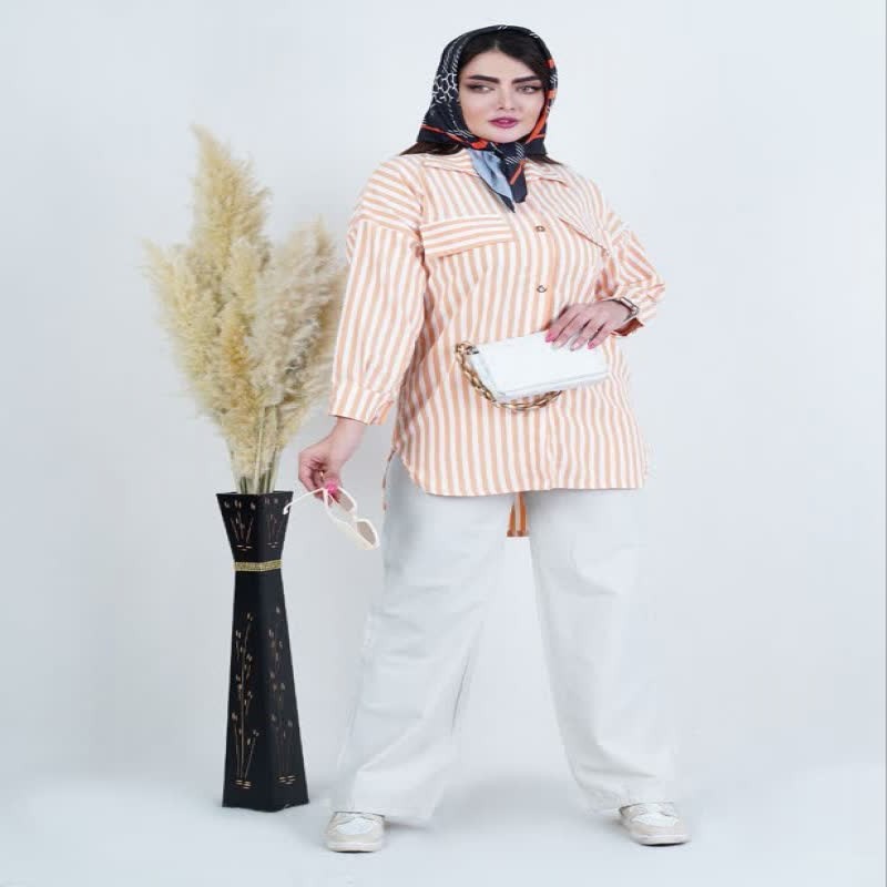 مانتو تابستانه شیک کتان نخ پنبه خنک