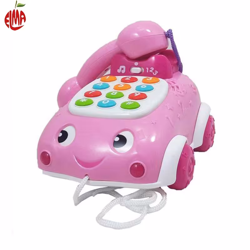 تلفن چرخ دار کشیدنی صورتی 006630 وین فان Winfun