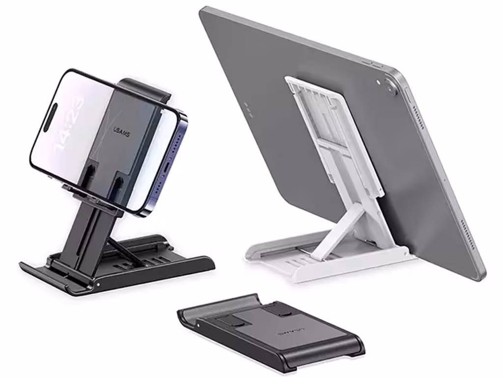 هولدر موبایل و تبلت رومیزی تاشو یوسامز USAMS US-ZJ073 Desktop Tablet Phone Holder