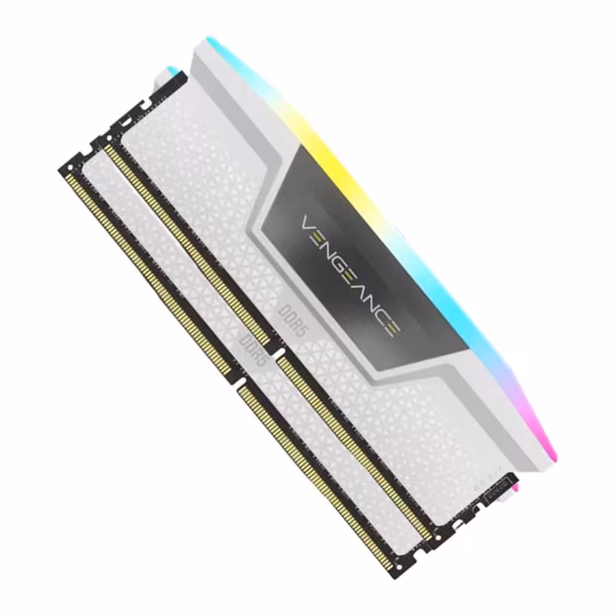 قیمت و خرید رم کورسیر مدل VENGEANCE RGB White 64GB Dual 5200MHz CL40 DDR5 | یاس ارتباط