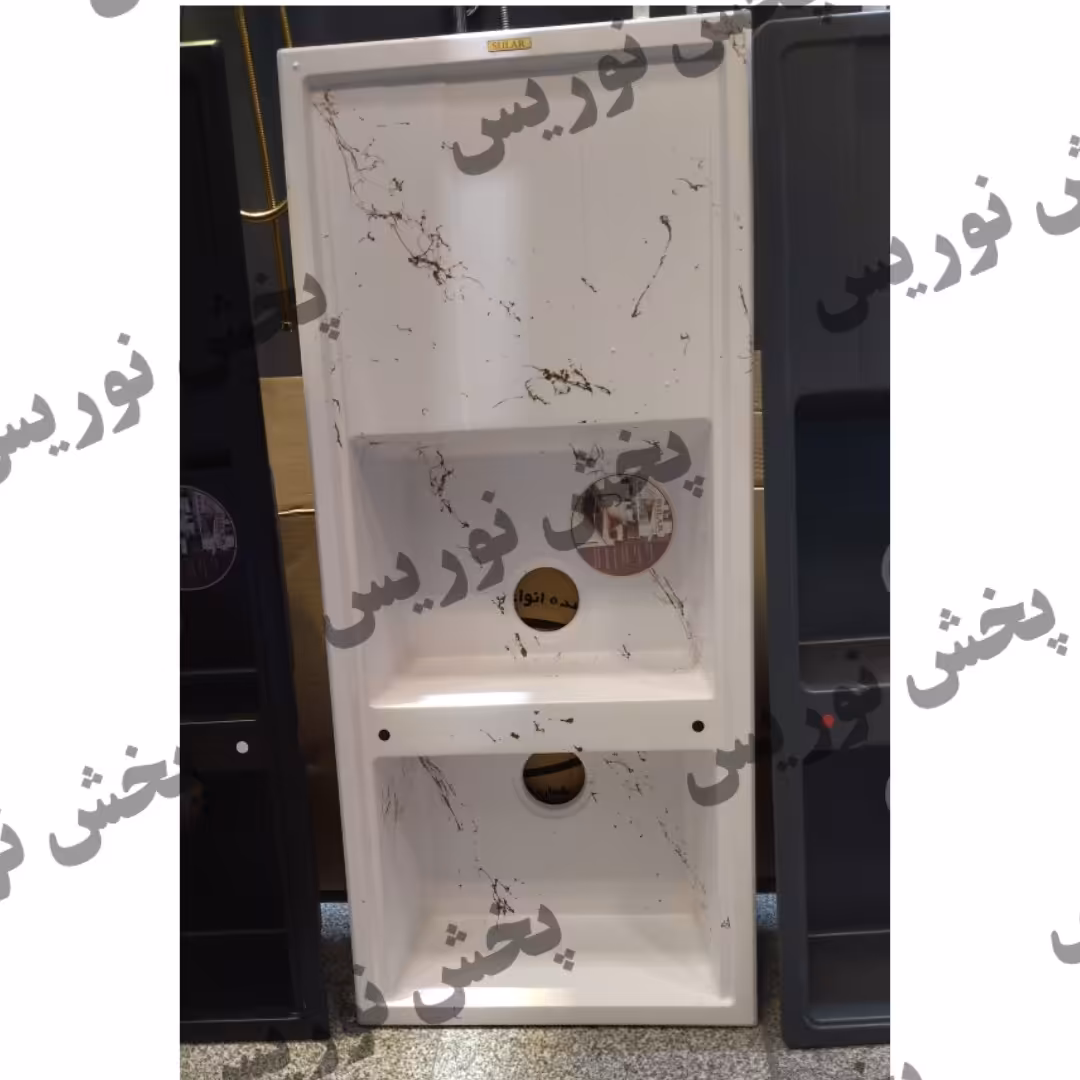 سینک گرانیتی سفید با رگه طلایی مدل GR-57