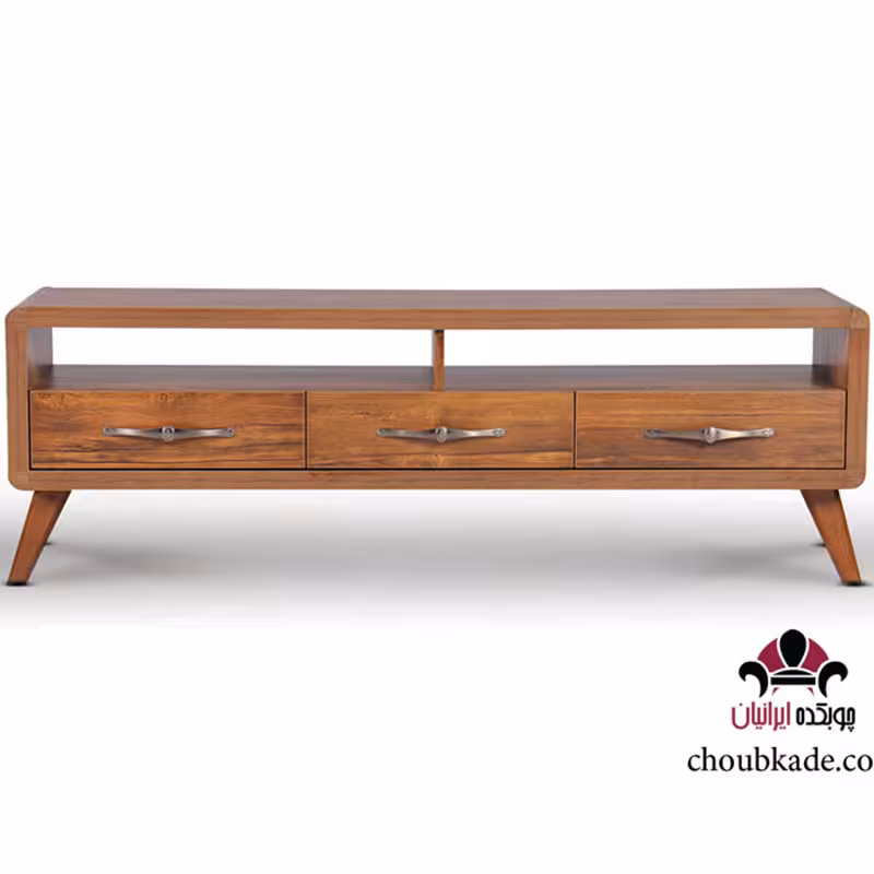 میز تلویزیون چوبی ساده و مدرن مدل اطلسی