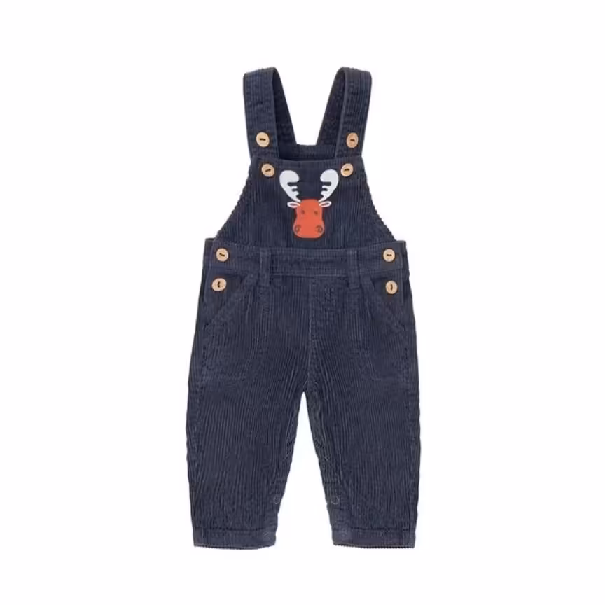 سرهمی (بیلر)پیشبندی مخمل کبریتی لوپیلو سایز 9 ماه تا 12 ماه