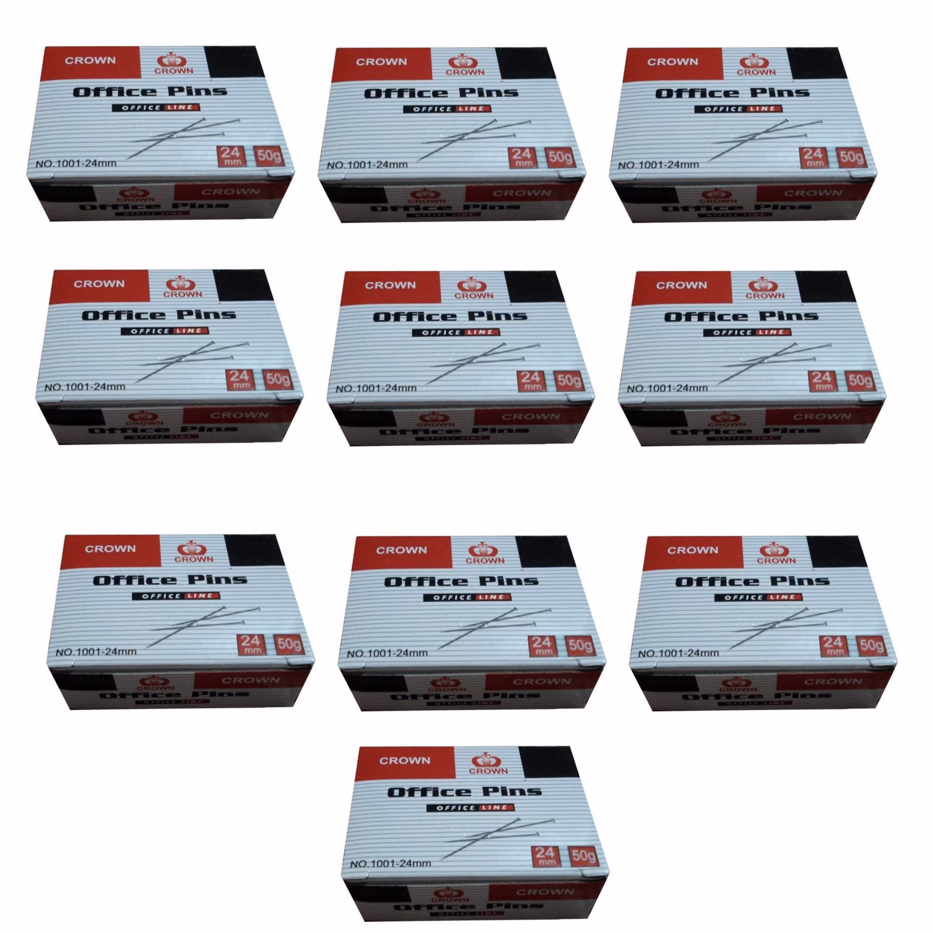 سوزن ته گرد اداری (جعبه 10 بسته ای)(بسته 500 گرمی)(حدود 3500 دانه سوزن)