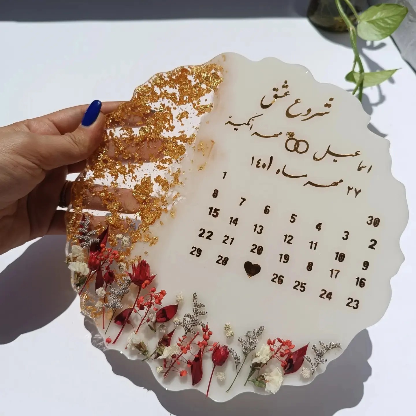 گیفت و استند رزینی جدید شیک و لاکچری باسایز ومتن دلخواه شما