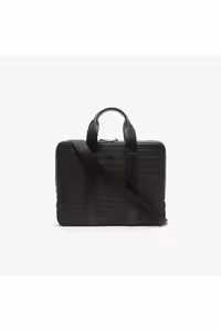 کیف شانه ای مشکی مردانه سیاه لپ تاپ چرمی چانداکو Lacoste