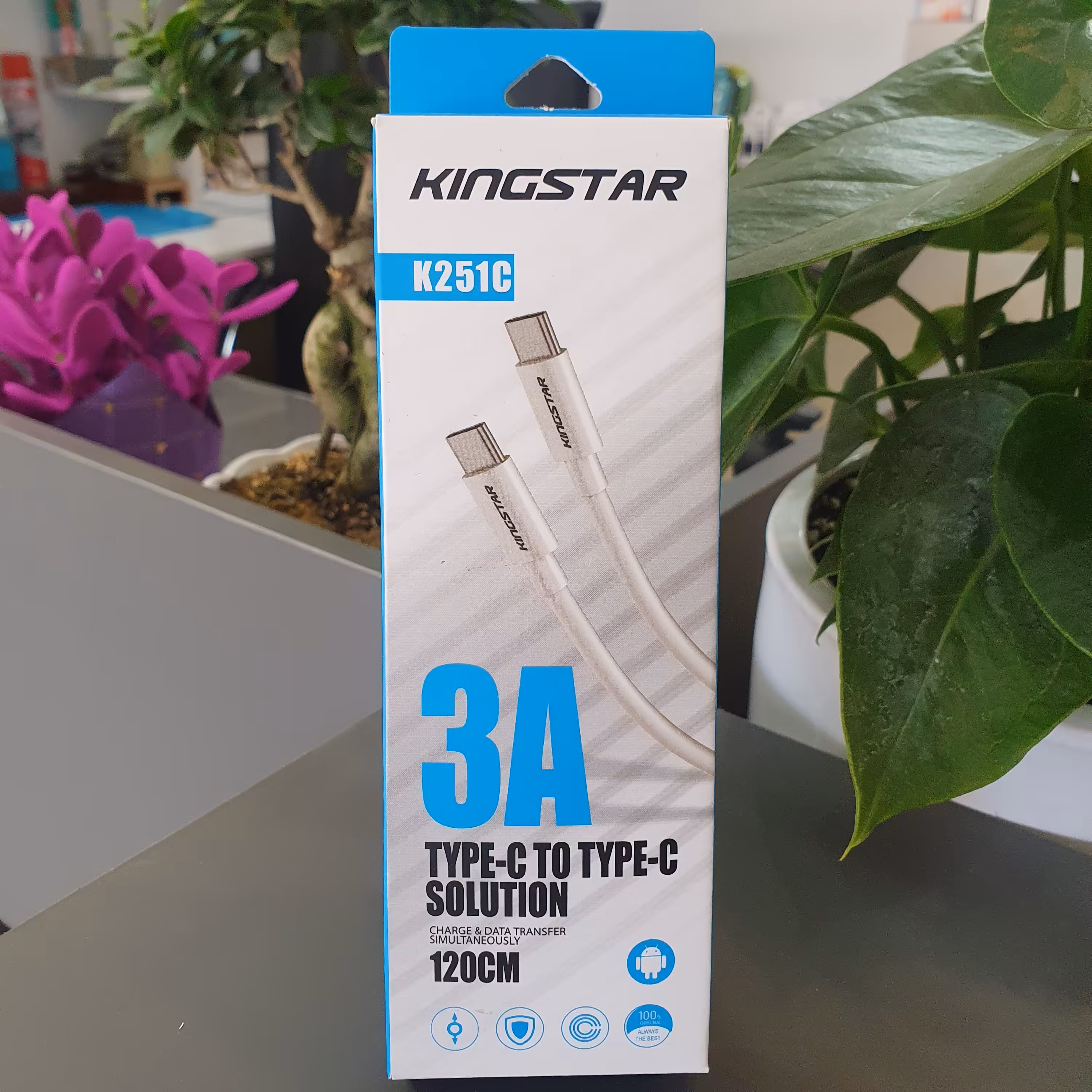 کابل شارژر دو سر  USB-C کینگ استار مدل K251 C طول 1.2 متر