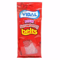 پاستیل نواری ترش شکری توت فرنگی 100 گرم ویدال - vidal