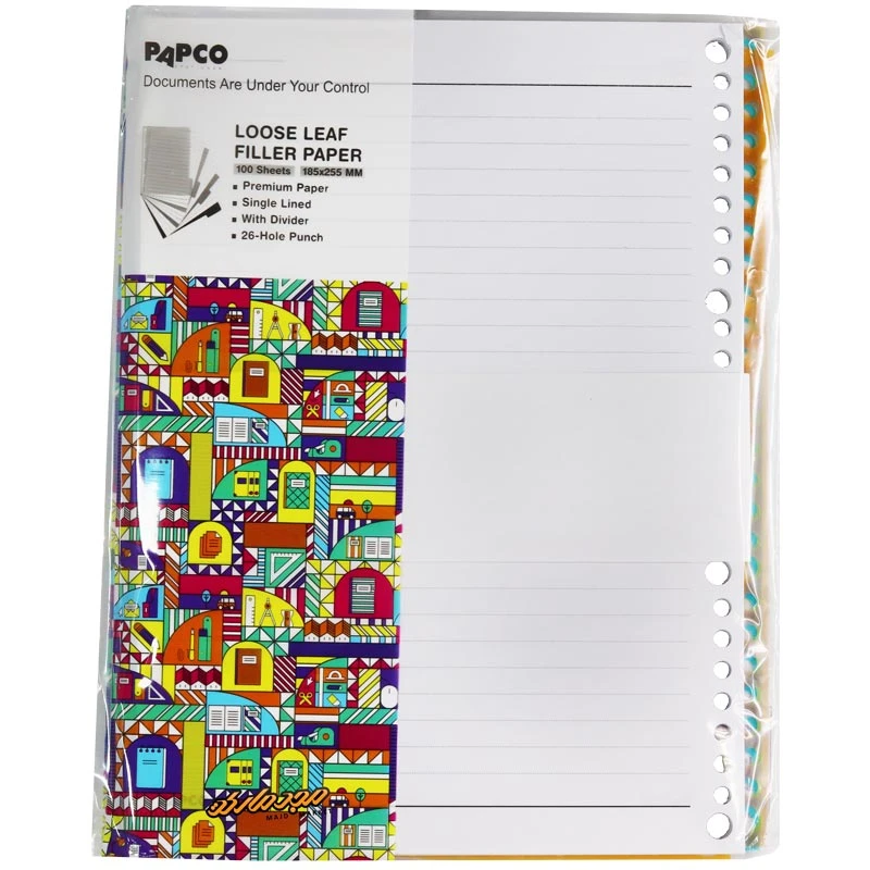 قیمت و خرید کاغذ دفتر کلاسوری تک خط کد 606 پاپکو PAPCO