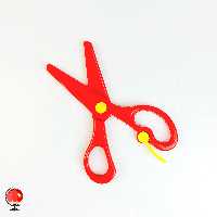 قیچی کاردستی پلاستیکی قرمز کد 29109